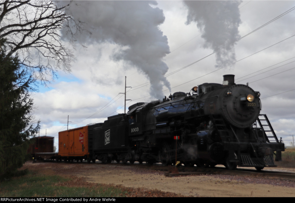 Coming into town from the west, passing through the WSOR yard